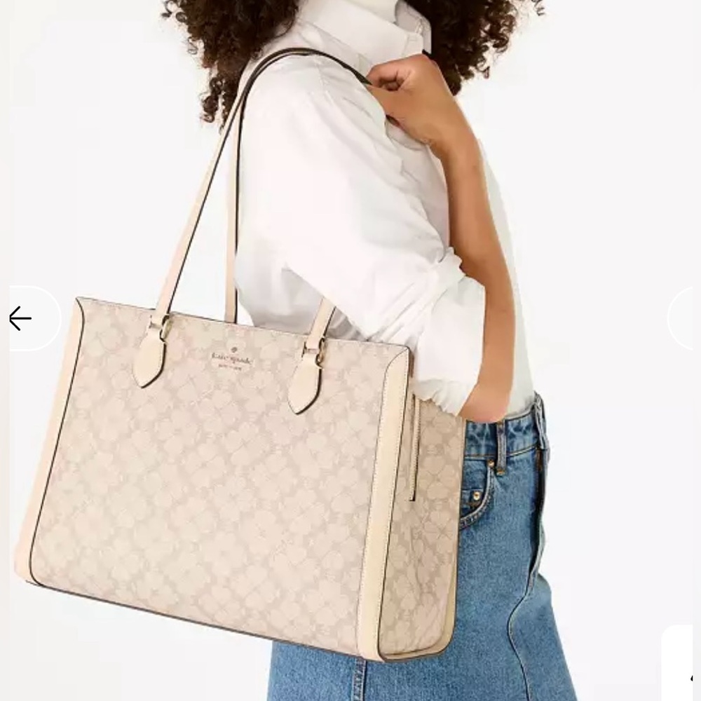 Kate Spade Signature Spade Flower East West Laptop Tote